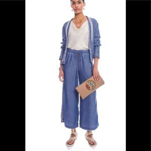 NEW Anthropologie Current Air chambray set XS